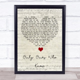 Arctic Monkeys Only Ones Who Know Script Heart Song Lyric Quote Music Print