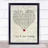 Bee Gees I Can't See Nobody Script Heart Song Lyric Quote Music Print