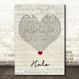 Beyonce Halo Script Heart Song Lyric Quote Music Print