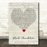 Biffy Clyro Black Chandelier Script Heart Song Lyric Quote Music Print