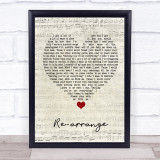 Biffy Clyro Re-arrange Script Heart Song Lyric Quote Music Print