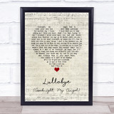 Billy Joel Lullabye (Goodnight, My Angel) Script Heart Song Lyric Quote Music Print