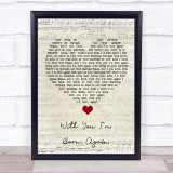 Billy Preston & Syreeta With You I'm Born Again Script Heart Song Lyric Quote Music Print