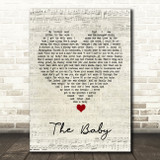 Blake Shelton The Baby Script Heart Song Lyric Quote Music Print