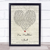 Boyzone No Matter What Script Heart Song Lyric Quote Music Print