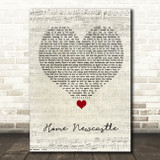 Busker Home Newcastle Script Heart Song Lyric Quote Music Print