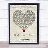 Chris De Burgh A Spaceman Came Travelling Script Heart Song Lyric Quote Music Print