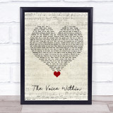 Christina Aguilera The Voice Within Script Heart Song Lyric Quote Music Print