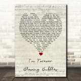 Cockney Rejects I'm Forever Blowing Bubbles Script Heart Song Lyric Quote Music Print