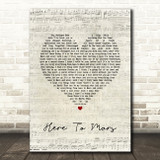 Coheed And Cambria Here To Mars Script Heart Song Lyric Quote Music Print