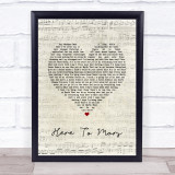 Coheed And Cambria Here To Mars Script Heart Song Lyric Quote Music Print