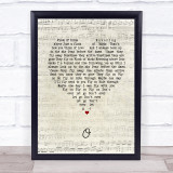 Coldplay O Script Heart Song Lyric Quote Music Print