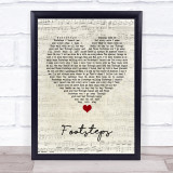 Daniel O'Donnell Footsteps Script Heart Song Lyric Quote Music Print