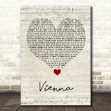 Declan J Donovan Vienna Script Heart Song Lyric Quote Music Print