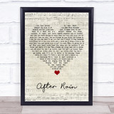 Dermot Kennedy After Rain Script Heart Song Lyric Quote Music Print