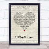 Dermot Kennedy Without Fear Script Heart Song Lyric Quote Music Print