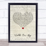 Dionne Warwick Walk On By Script Heart Song Lyric Quote Music Print