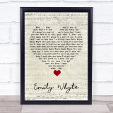 DMA'S Emily Whyte Script Heart Song Lyric Quote Music Print