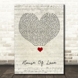 East 17 House Of Love Script Heart Song Lyric Quote Music Print
