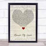 East 17 House Of Love Script Heart Song Lyric Quote Music Print