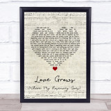Edison Lighthouse Love Grows (Where My Rosemary Goes) Script Heart Song Lyric Quote Music Print