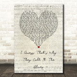 Elton John I Guess That's Why They Call It The Blues Script Heart Song Lyric Quote Music Print