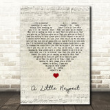 Erasure A Little Respect Script Heart Song Lyric Quote Music Print