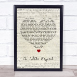 Erasure A Little Respect Script Heart Song Lyric Quote Music Print