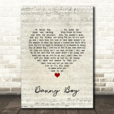 Eva Cassidy Danny Boy Script Heart Song Lyric Quote Music Print