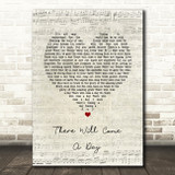 Faith Hill There Will Come A Day Script Heart Song Lyric Quote Music Print