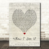 Fantasia Barrino When I See U Script Heart Song Lyric Quote Music Print