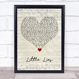 Fleetwood Mac Little Lies Script Heart Song Lyric Quote Music Print