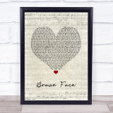 Frank Turner Brave Face Script Heart Song Lyric Quote Music Print