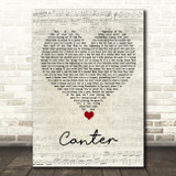 Gerry Cinnamon Canter Script Heart Song Lyric Quote Music Print