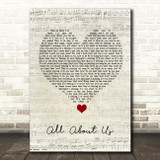 He Is We All About Us Script Heart Song Lyric Quote Music Print