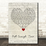 INXS Not Enough Time Script Heart Song Lyric Quote Music Print
