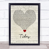 Jack & Jack Tides Script Heart Song Lyric Quote Music Print