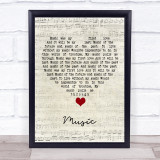 John Miles Music Script Heart Song Lyric Quote Music Print