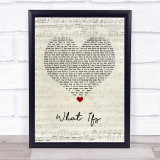 Kane Brown What Ifs Script Heart Song Lyric Quote Music Print