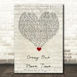 Kip Moore Crazy One More Time Script Heart Song Lyric Quote Music Print