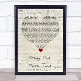 Kip Moore Crazy One More Time Script Heart Song Lyric Quote Music Print