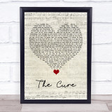 Lady Gaga The Cure Script Heart Song Lyric Quote Music Print