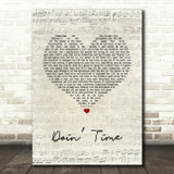 Lana Del Rey Doin' Time Script Heart Song Lyric Quote Music Print