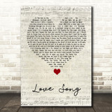 Lana Del Rey Love Song Script Heart Song Lyric Quote Music Print