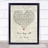 Lena Martell One Day At A Time Script Heart Song Lyric Quote Music Print