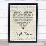 Lifehouse First Time Script Heart Song Lyric Quote Music Print