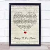 Little Big Town Bring It On Home Script Heart Song Lyric Quote Music Print