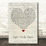 Mac & Katie Kissoon Sugar Candy Kisses Script Heart Song Lyric Quote Music Print
