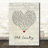 Mark Chesnutt Old Country Script Heart Song Lyric Quote Music Print