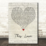 Maroon 5 This Love Script Heart Song Lyric Quote Music Print